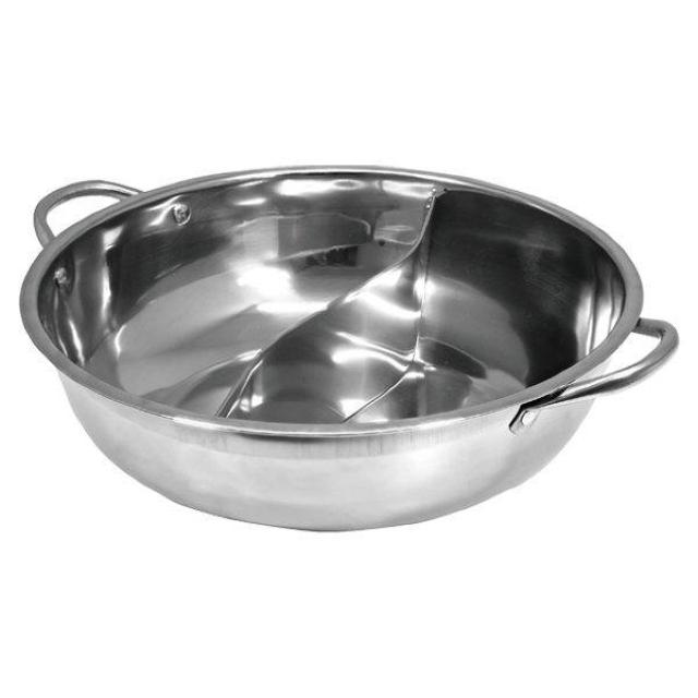 ステンレス鍋 仕切り付き 5人前 30cm 両手鍋 IH200V・ガス火対応 2食鍋 一つの鍋で2つの味 < インテリア/ライフ  ステンレス鍋 仕切り付き 5人前 30cm 両手鍋 IH200V・ガス火対応 2食鍋 一つの鍋で2つの味 < インテリア/ライフの