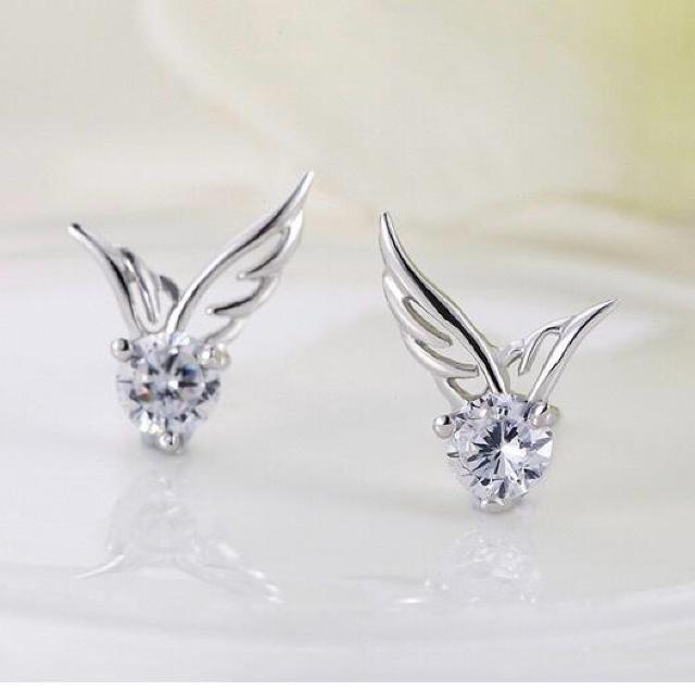 《大》フェザー 天使の羽 ピアス シルバー【両耳セット】 < 女性アクセサリー/時計  《大》フェザー 天使の羽 ピアス シルバー【両耳セット】 < 女性アクセサリー/時計の