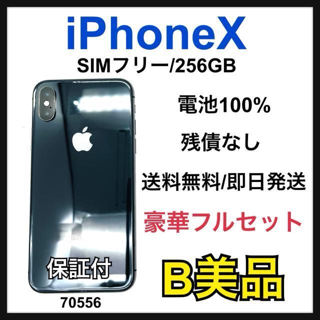 B 100% iPhone X 256 GB SIMt[ ubN {   Ɠd/AV 