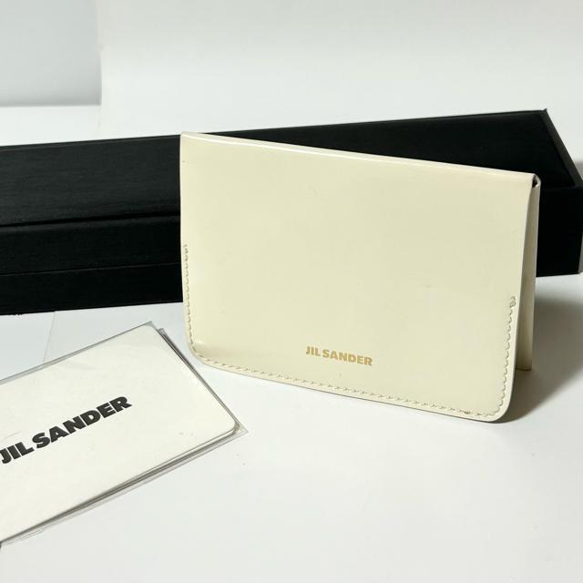 美品 JIL SANDER ジルサンダー レザー カードケース カード入れ パスケース アイボリー レディース メンズ < ブランド 美品 JIL SANDER ジルサンダー レザー カードケース カード入れ パスケース アイボリー レディース メンズ < ブランドの