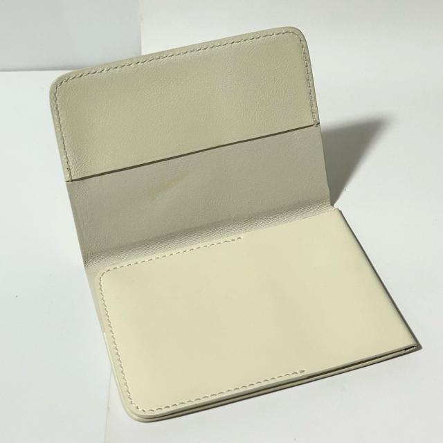 美品 JIL SANDER ジルサンダー レザー カードケース カード入れ パスケース アイボリー レディース メンズ < ブランド 美品 JIL SANDER ジルサンダー レザー カードケース カード入れ パスケース アイボリー レディース メンズ < ブランドの