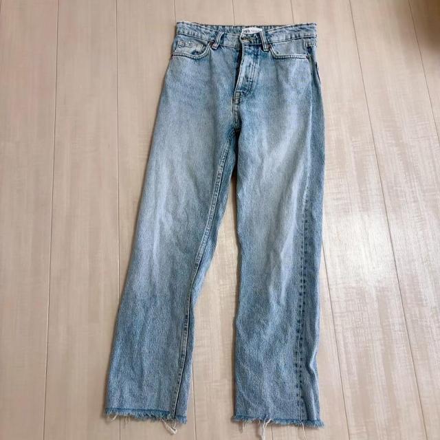 ◆ZARA/ザラ◆ワイドストレートデニム★薄ブルー34*シンプルコーデ♪美品 < ブランド ◆ZARA/ザラ◆ワイドストレートデニム★薄ブルー34*シンプルコーデ♪美品 < ブランドの