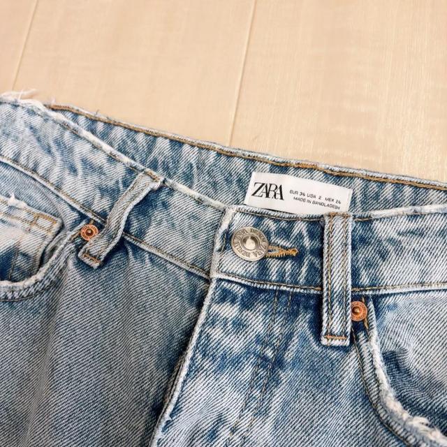 ◆ZARA/ザラ◆ワイドストレートデニム★薄ブルー34*シンプルコーデ♪美品 < ブランド ◆ZARA/ザラ◆ワイドストレートデニム★薄ブルー34*シンプルコーデ♪美品 < ブランドの