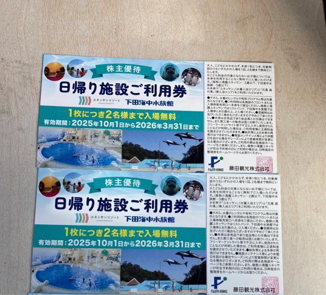藤田観光株主優待券 日帰り施設ご利用券 2枚 < チケット/金券 藤田観光株主優待券 日帰り施設ご利用券 2枚 < チケット/金券の