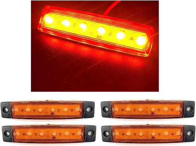 LED 6連 サイドマーカー イエロー  24V 4個 < 自動車/バイク LED 6連 サイドマーカー イエロー  24V 4個 < 自動車/バイク