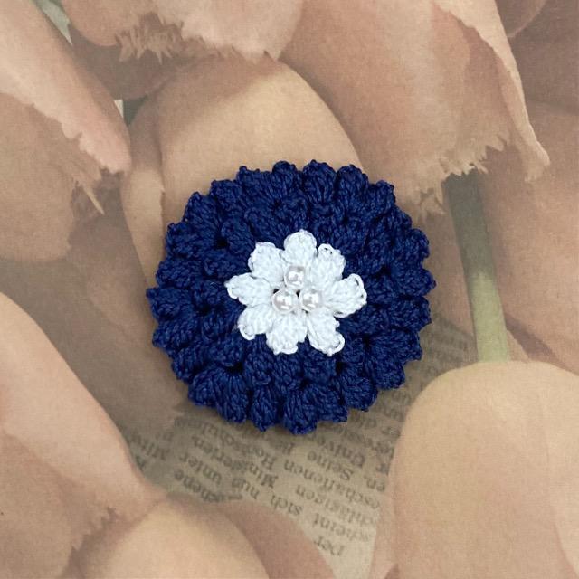 ハンドメイド♪レース編み ダリア風お花モチーフ < 女性ファッション  ハンドメイド♪レース編み ダリア風お花モチーフ  < 女性ファッションの