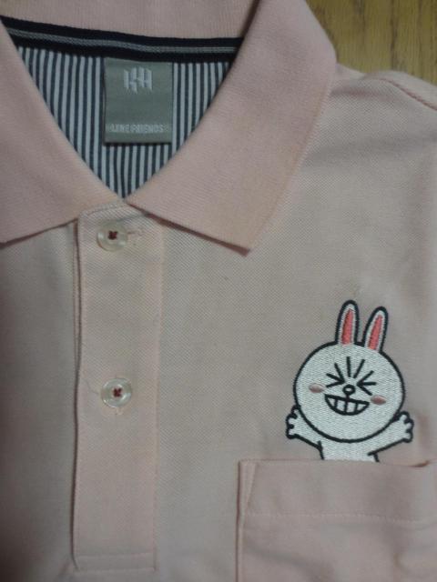 LINE FRIENDS  ポリエステル×綿 半袖 ポロシャツ M  < 男性ファッション  LINE FRIENDS  ポリエステル×綿 半袖 ポロシャツ M  < 男性ファッションの