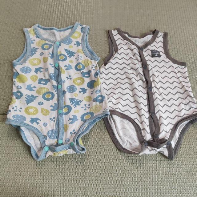 ベビー肌着 2点セット 60cm < キッズ/ベビー  ベビー肌着 2点セット 60cm  < キッズ/ベビーの