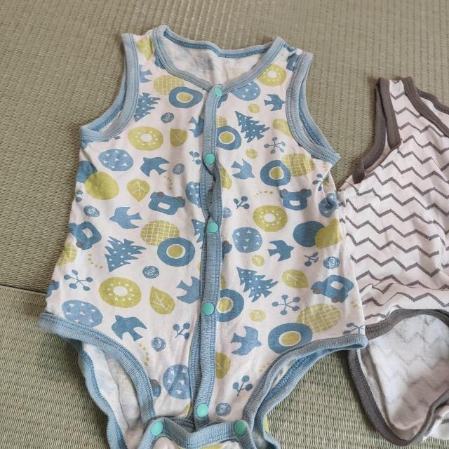 ベビー肌着 2点セット 60cm < キッズ/ベビー  ベビー肌着 2点セット 60cm < キッズ/ベビーの