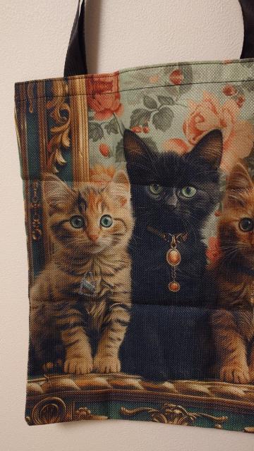 ねこちゃんかわいいトートバッグ☆  トートバッグ  ねこバッグ   バッグねこ  猫バッグ   バッグ猫   ねこグッズ   < 女性ファッション  ねこちゃんかわいいトートバッグ☆  トートバッグ  ねこバッグ   バッグねこ  猫バッグ   バッグ猫   ねこグッズ   < 女性ファッションの