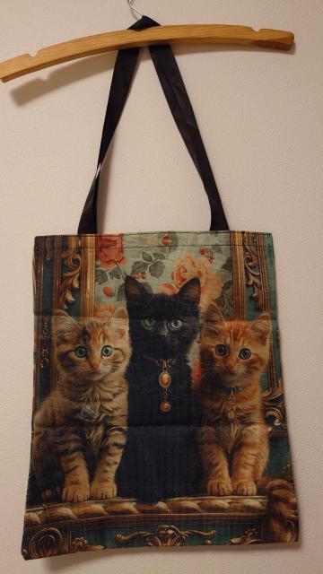 ねこちゃんかわいいトートバッグ☆  トートバッグ  ねこバッグ   バッグねこ  猫バッグ   バッグ猫   ねこグッズ   < 女性ファッション  ねこちゃんかわいいトートバッグ☆  トートバッグ  ねこバッグ   バッグねこ  猫バッグ   バッグ猫   ねこグッズ   < 女性ファッションの
