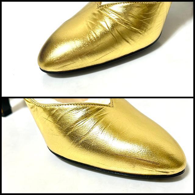 未使用 DIANA ダイアナ ゴールド パンプス 22cm < ブランド  未使用 DIANA ダイアナ ゴールド パンプス 22cm < ブランドの