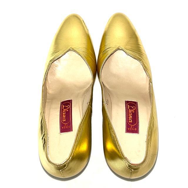 未使用 DIANA ダイアナ ゴールド パンプス 22cm < ブランド  未使用 DIANA ダイアナ ゴールド パンプス 22cm < ブランドの