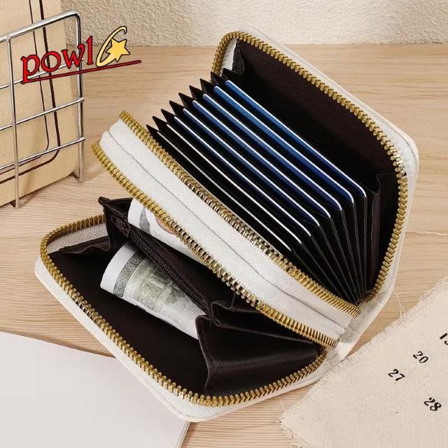 イニシャルプリントクレジットカードウォレット大容量デュアルジッパースタイリッシュ < 女性ファッション イニシャルプリントクレジットカードウォレット大容量デュアルジッパースタイリッシュ < 女性ファッションの