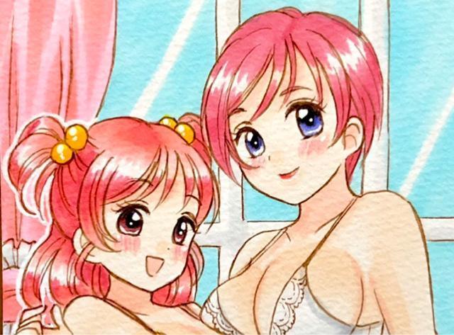 自作イラスト/夢原のぞみ&夢原恵美/下着 < アニメ/コミック/キャラクター 自作イラスト/夢原のぞみ&夢原恵美/下着 < アニメ/コミック/キャラクターの