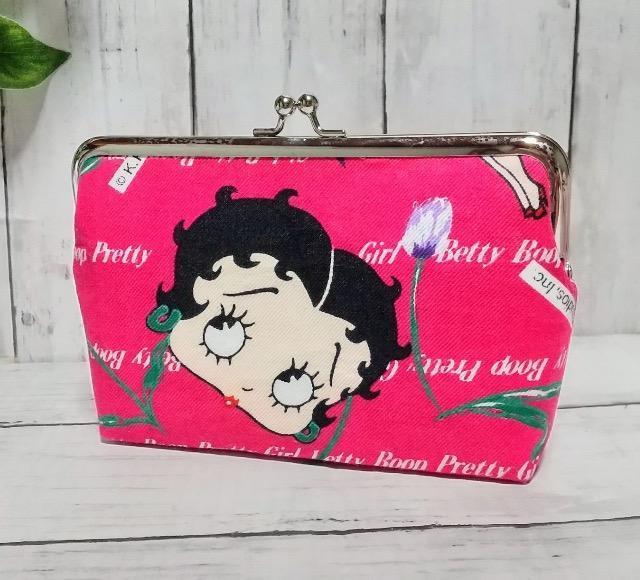 Betty ベティちゃん 角型がま口 通帳ケース 小物入れ 多目的ポーチ < 女性ファッション Betty ベティちゃん 角型がま口 通帳ケース 小物入れ 多目的ポーチ < 女性ファッションの