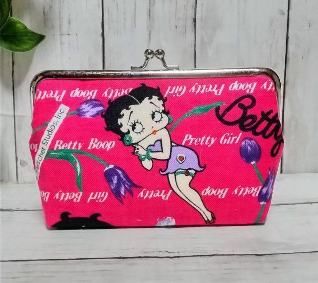 Betty ベティちゃん 角型がま口 通帳ケース 小物入れ 多目的ポーチ < 女性ファッション Betty ベティちゃん 角型がま口 通帳ケース 小物入れ 多目的ポーチ < 女性ファッションの