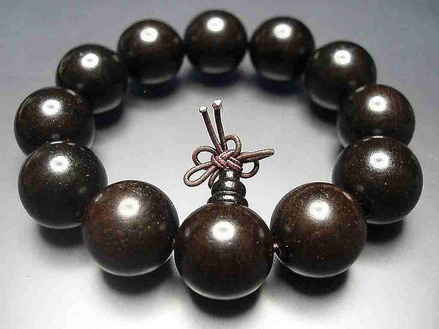 『癒しの香り』黒檀木(ブラック檀木)約20ミリ12粒数珠念珠 < 男性アクセサリー/時計  『癒しの香り』黒檀木(ブラック檀木)約20ミリ12粒数珠念珠  < 男性アクセサリー/時計の