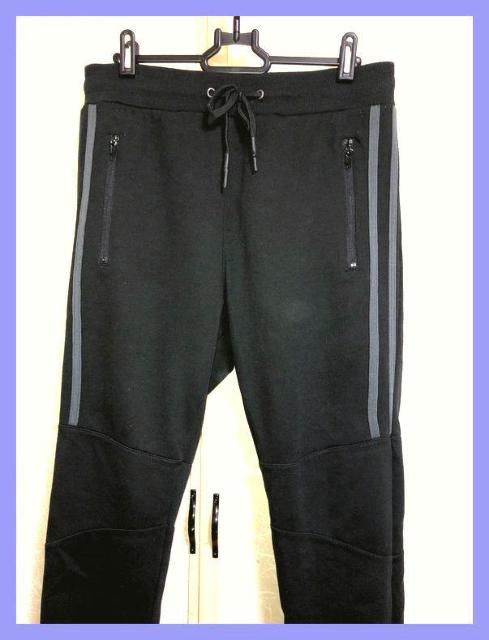 ☆美品☆切り替えデザイン☆サイドラインスウェットスキニーパンツL黒☆ < 男性ファッション ☆美品☆切り替えデザイン☆サイドラインスウェットスキニーパンツL黒☆ < 男性ファッションの