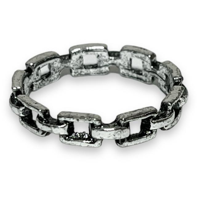 【新品/16号】シンプル☆スクエアチェーンデザインシルバーリング < 男性アクセサリー/時計  【新品/16号】シンプル☆スクエアチェーンデザインシルバーリング < 男性アクセサリー/時計の