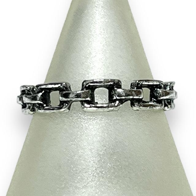 【新品/16号】シンプル☆スクエアチェーンデザインシルバーリング < 男性アクセサリー/時計  【新品/16号】シンプル☆スクエアチェーンデザインシルバーリング < 男性アクセサリー/時計の