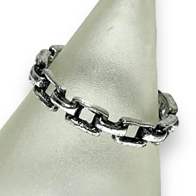 【新品/16号】シンプル☆スクエアチェーンデザインシルバーリング < 男性アクセサリー/時計  【新品/16号】シンプル☆スクエアチェーンデザインシルバーリング < 男性アクセサリー/時計の