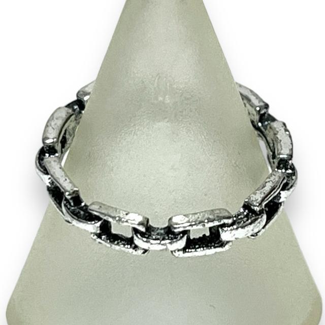 【新品/16号】シンプル☆スクエアチェーンデザインシルバーリング < 男性アクセサリー/時計  【新品/16号】シンプル☆スクエアチェーンデザインシルバーリング < 男性アクセサリー/時計の