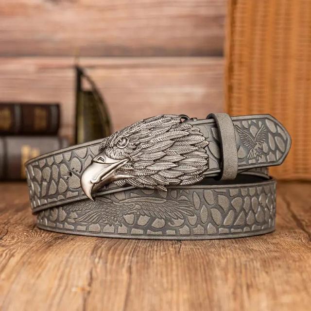 超お買い得1390円★メンズファッションベルト ユニークなイーグルフェザーバックル付き - フェイクレザー ブラック < 男性ファッション  超お買い得1390円★メンズファッションベルト ユニークなイーグルフェザーバックル付き - フェイクレザー ブラック < 男性ファッションの