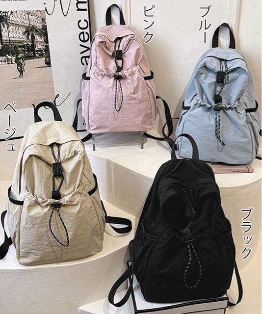 送料無料 新品 ドロストポケットリュック 軽量デイパック < 女性ファッション  送料無料 新品 ドロストポケットリュック 軽量デイパック < 女性ファッションの