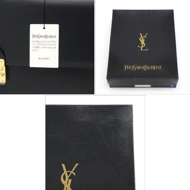 ◆ 本物 新品同様 ◆ YSL イヴサンローラン ビジネスバッグ レザー ブラック 黒 ブリーフケース 書類カバン KY3767 < ブランド  ◆ 本物 新品同様 ◆ YSL イヴサンローラン ビジネスバッグ レザー ブラック 黒 ブリーフケース 書類カバン KY3767 < ブランドの