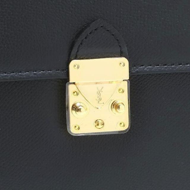 ◆ 本物 新品同様 ◆ YSL イヴサンローラン ビジネスバッグ レザー ブラック 黒 ブリーフケース 書類カバン KY3767 < ブランド  ◆ 本物 新品同様 ◆ YSL イヴサンローラン ビジネスバッグ レザー ブラック 黒 ブリーフケース 書類カバン KY3767 < ブランドの