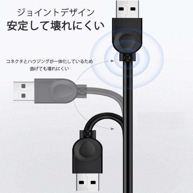 USB2.0 延長 USBケーブル 3m USBオスtoオス Type-A オス-オス 延長コード データ転送 充電 給電 PC < インテリア/ライフ USB2.0 延長 USBケーブル 3m USBオスtoオス Type-A オス-オス 延長コード データ転送 充電 給電 PC < インテリア/ライフの