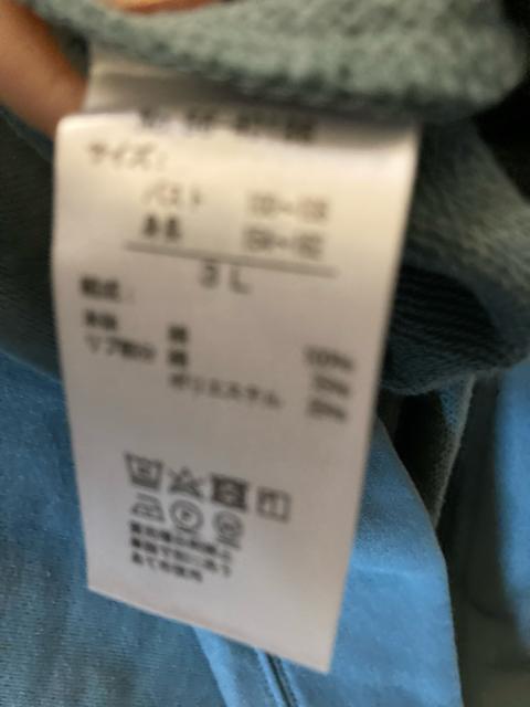 3L新品スモーキーブルーグリーン立ちV衿トレーナー < 女性ファッション  3L新品スモーキーブルーグリーン立ちV衿トレーナー < 女性ファッションの