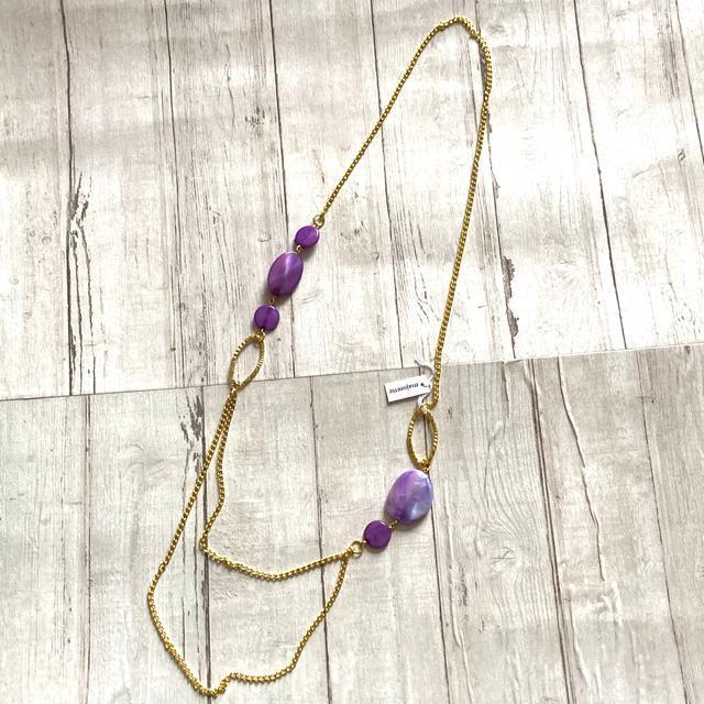 ☆新品!アシンメトリーネックレス・パープルビーズ < 女性アクセサリー/時計 ☆新品!アシンメトリーネックレス・パープルビーズ < 女性アクセサリー/時計の