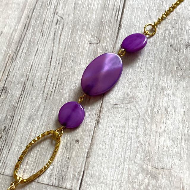 ☆新品!アシンメトリーネックレス・パープルビーズ < 女性アクセサリー/時計 ☆新品!アシンメトリーネックレス・パープルビーズ < 女性アクセサリー/時計の