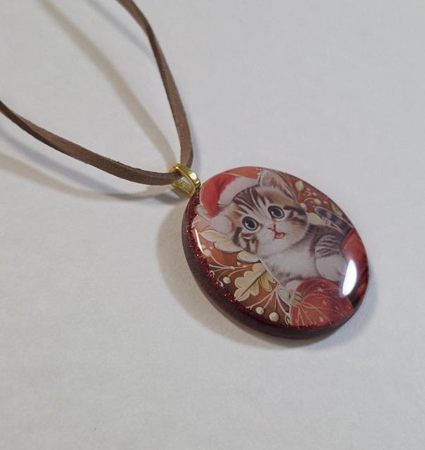 ねこサンタ・クリスマスネックレス★ かわいいネックレス ハンドメイド ねこアクセサリー ねこ 猫 猫キーホルダー < 女性ファッション ねこサンタ・クリスマスネックレス★ かわいいネックレス ハンドメイド ねこアクセサリー ねこ 猫 猫キーホルダー < 女性ファッションの