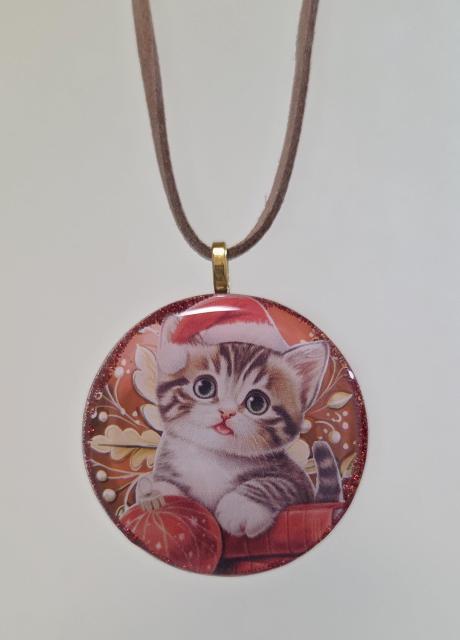 ねこサンタ・クリスマスネックレス★ かわいいネックレス ハンドメイド ねこアクセサリー ねこ 猫 猫キーホルダー < 女性ファッション ねこサンタ・クリスマスネックレス★ かわいいネックレス ハンドメイド ねこアクセサリー ねこ 猫 猫キーホルダー < 女性ファッションの