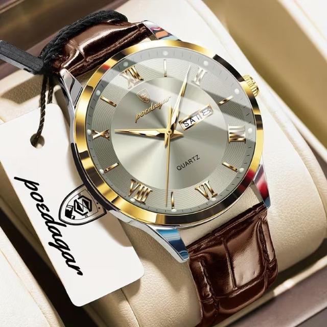 爆ヤス価格2890円★高級ビジネスメンズウォッチ 夜光防水カレンダー付き カジュアルクォーツ腕時計 ゴールデングレー < 男性アクセサリー/時計 爆ヤス価格2890円★高級ビジネスメンズウォッチ 夜光防水カレンダー付き カジュアルクォーツ腕時計 ゴールデングレー < 男性アクセサリー/時計の