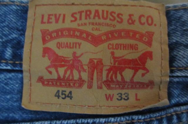 LEVI'S ���[�o�C�X 454 33�C���` W33 L10 �V���[�g�p���c �n�[�t�p���c �Z�p�� �f�j�� �����Y ��ԗǍD �� �u�����h�� 