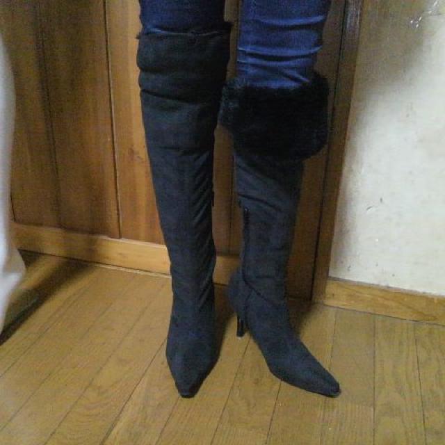 CANDISH/キャンディッシュスエード ボア付 ロングブーツ 2WAY < ブランド  CANDISH/キャンディッシュスエード ボア付 ロングブーツ 2WAY < ブランドの