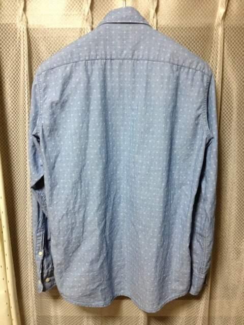 UNIQLO ユニクロ 総柄(水玉) 長袖シャツ Sサイズ ライトブルー 青水色 デニム < ブランド  UNIQLO ユニクロ 総柄(水玉) 長袖シャツ Sサイズ ライトブルー 青水色 デニム < ブランドの