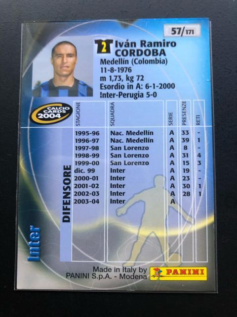 2004calcio PANINI/NO-57・inter・Ivan Ramiro・CORDOBA < トレーディングカード  2004calcio PANINI/NO-57・inter・Ivan Ramiro・CORDOBA < トレーディングカードの