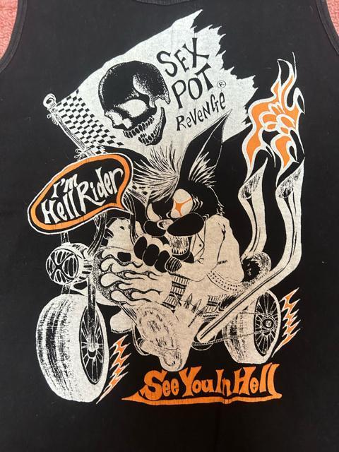 SEX POT ReVeNGe スカル バイクプリント ブラックタンクトップ < ブランド SEX POT ReVeNGe スカル バイクプリント ブラックタンクトップ < ブランドの