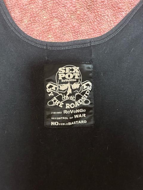 SEX POT ReVeNGe スカル バイクプリント ブラックタンクトップ < ブランド SEX POT ReVeNGe スカル バイクプリント ブラックタンクトップ < ブランドの