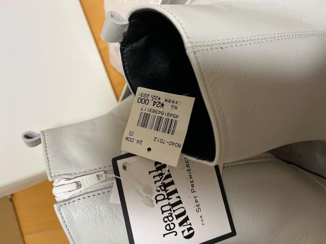 JEAN PAUL GAULTIER for SEPT PREMIERES 24cm ショートブーツ 白 < ブランド JEAN PAUL GAULTIER for SEPT PREMIERES 24cm ショートブーツ 白 < ブランドの