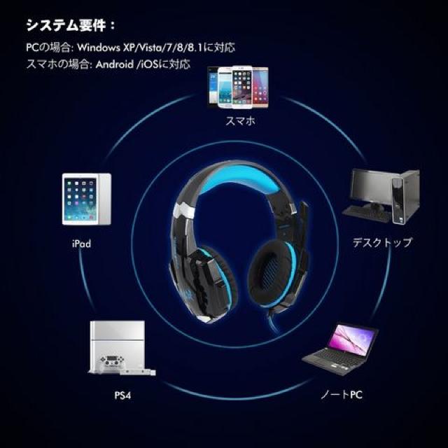ゲームヘッドホン ブラック&ブルー < 家電/AV  ゲームヘッドホン ブラック&ブルー < 家電/AVの