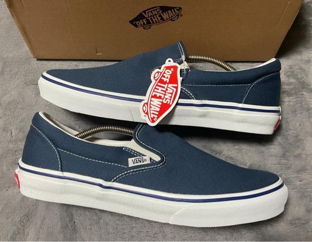 Vi@VANS V98CLA SLIP ON NAVY oY@Xb|@lCr[@29cm Y@V98pՁ@AJ[ 