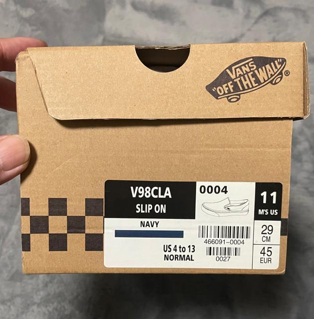 Vi@VANS V98CLA SLIP ON NAVY oY@Xb|@lCr[@29cm Y@V98pՁ@AJ[