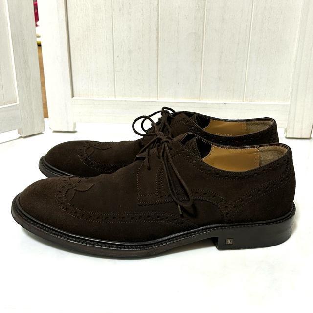 美品 ルイヴィトン ローファー スエード ダービーシューズ 5 1/2 < ブランド 美品 ルイヴィトン ローファー スエード ダービーシューズ 5 1/2 < ブランドの
