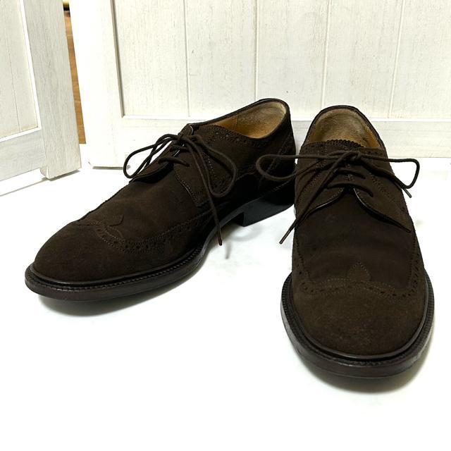 美品 ルイヴィトン ローファー スエード ダービーシューズ 5 1/2 < ブランド 美品 ルイヴィトン ローファー スエード ダービーシューズ 5 1/2 < ブランドの